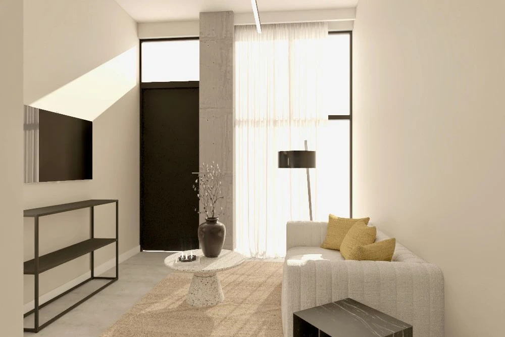 Visual salón del apartamento 2 del Residencial Nicolás Salmerón